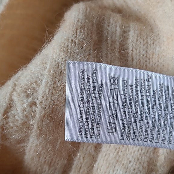 Madewell Havener Crewneck Cable Knit Oversized Boxy  Sweater Cream Wool Alpaca S - Picture 11 of 15